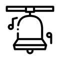 Church bells icon vector outline illustration