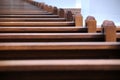 Church benches Royalty Free Stock Photo