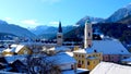 The church of Berchtesgaden with the snow