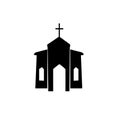 Church black silhouette logo icon