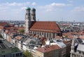 Church of the Blessed Virgin Mary in Munich view on sunny summer day above cityscape