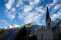 Church with blue sky and cloud