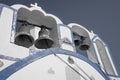 A church with blue and white details in Oia/Santorini/Greece