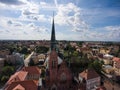 Church Bruederkirche Altenburg Germany market Royalty Free Stock Photo