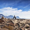 Church at Budir Snaefell Peninsula West Iceland Royalty Free Stock Photo