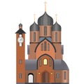 Church building flat Royalty Free Stock Photo