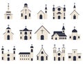 Church building icon vector