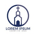 Church building logo design.