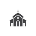 Church building vector icon Royalty Free Stock Photo