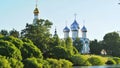 Church building white cathedral garden Vologda Royalty Free Stock Photo