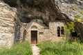 Church of the Byzantine age built directly into the front of the daveli cave, hidden in Panteli Mountain near Athens city, Greece