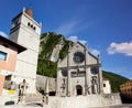 He church is called the Duomo di Santa Maria Assunta, or the Assumption of Mary, Gemona Royalty Free Stock Photo