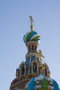 The church by the canal. White nights, Saint-Petersburg, Russia. Night view of Griboyedov Canal and Church of the Savior Royalty Free Stock Photo