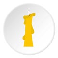 Church candle icon circle Royalty Free Stock Photo