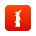 Church candle icon digital red Royalty Free Stock Photo