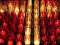 Church candles forming a cross Royalty Free Stock Photo