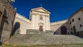 Church of the Capuchins of Albano Laziale illuminated by the sun in a summer day Royalty Free Stock Photo