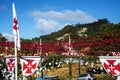 Church celebrations at the village of Camacha in the mountains above Funchal is a centre of weaving willow