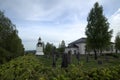 Church and cemetery in Bispgaarden in Sweden Royalty Free Stock Photo