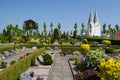 Church and Cemetery in a Small Countryside Town in Denmark