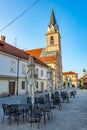 Church in the center of Slovenian town Kranj