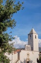 A church in the center of the small country town of Sadali - Sardinia travel attraction Royalty Free Stock Photo