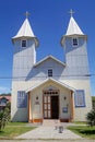 Church in Chacao village, Chiloe island, Chile