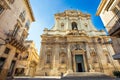 At the church Chiesa di Sant`Irene in Lecce Italy