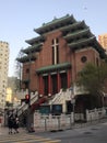 Church in Chinese building style in Hong Kong