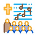 Church choir icon vector outline illustration