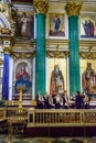 Church choir in Saint Isaac`s Cathedral or Isaakievskiy Sobor in Saint Petersburg. Russia Royalty Free Stock Photo