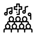 Church Choir Singing Song Concert Vector Icon