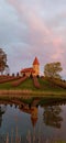 The Church of the Christ the King Hill Sculpture Park in the Aglona, Latvia Royalty Free Stock Photo