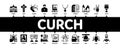 Church Christianity Minimal Infographic Banner Vector
