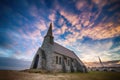Church on cliff by Etretat, Normandy Royalty Free Stock Photo