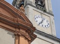 Church Clock Tower, Lake Como, Italy Royalty Free Stock Photo