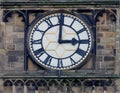 Church Clock White Face With Roman Numerals At Three O Clock