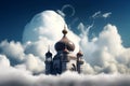 Church clouds. Generate Ai Royalty Free Stock Photo