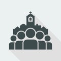 Church community - Vector flat minimal icon