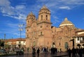 Church of the Company of Jesus or Iglesia de la Compania de Jesus on the Main Square of Cusco, Peru Royalty Free Stock Photo