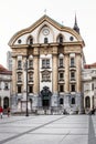 Church, convent of Ursuline. Ljubljana, Slovenia. Royalty Free Stock Photo