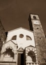 Church, Corenno Plinio - monochrome Royalty Free Stock Photo