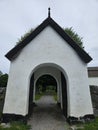 Church on the countryside sweden graveyard white Royalty Free Stock Photo