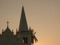 Church cross at sunset, Kochi, India Royalty Free Stock Photo