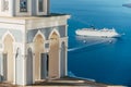 A church and a cruizer in Santorini