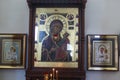 The interior of an Orthodox church in the provincial town of Noginsk, Moscow region