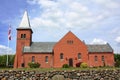 A Church in Denmark on a sunny day Royalty Free Stock Photo