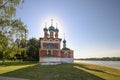 The Church of Dimitri Tsarevich on the Blood of the 17th century on the banks of the Volga River in the town of Uglich