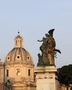 Church dome and an angel Royalty Free Stock Photo