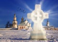 Church dome cross cathedral religion Royalty Free Stock Photo